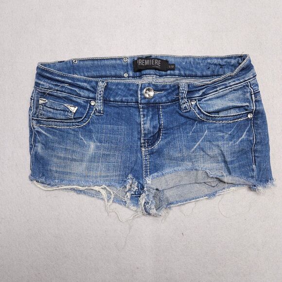 Premiere Pants - Premiere Casual Medium Wash Denim Jean Shorts Womens Size 5/6 Blue